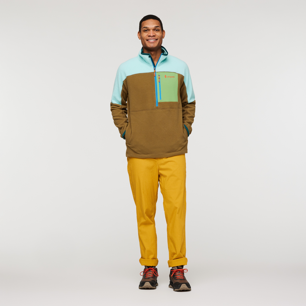 Abrazo Half-Zip Fleece Jacket - Men's, Sea Glass/Oak, Model Jason