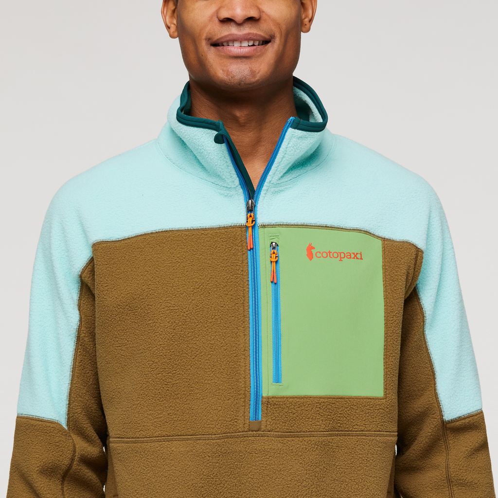 Abrazo Half-Zip Fleece Jacket - Men's, Sea Glass/Oak, Model Jason