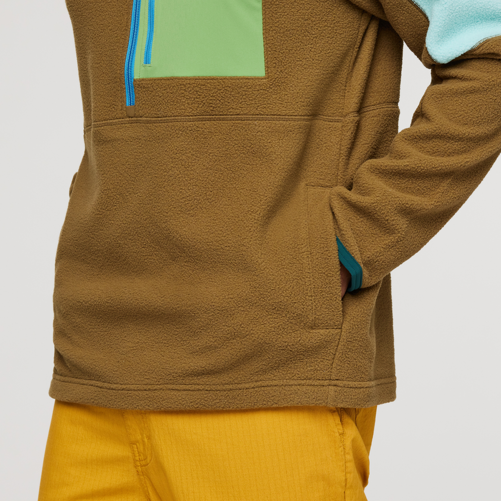 Abrazo Half-Zip Fleece Jacket - Men's, Sea Glass/Oak, Model Jason