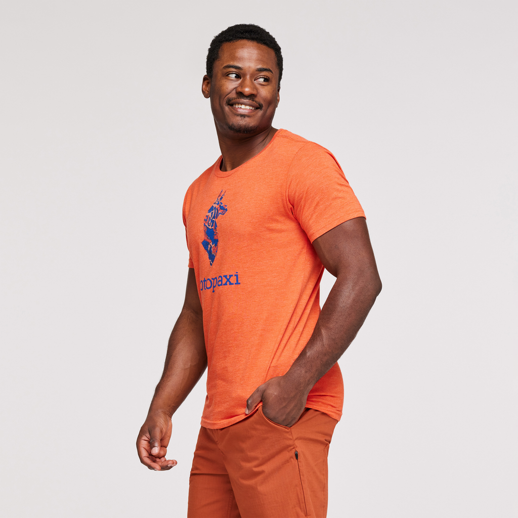 Altitude Llama Organic T-Shirt - Men's, Canyon, Model Jeremy