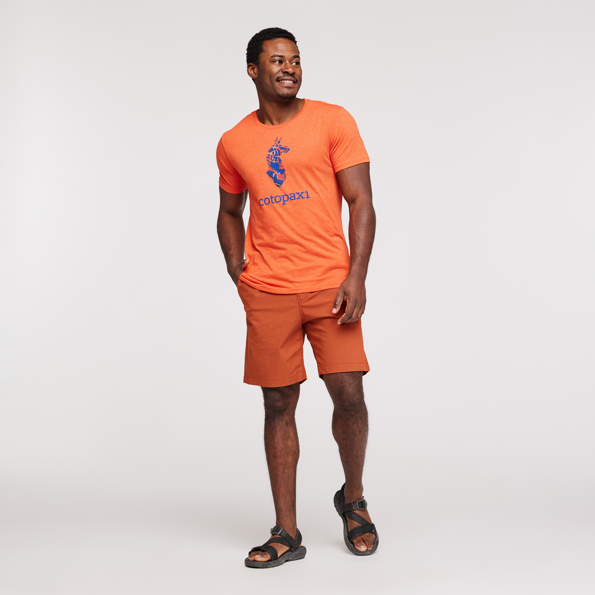 Altitude Llama Organic T-Shirt - Men's, Canyon, Model Jeremy