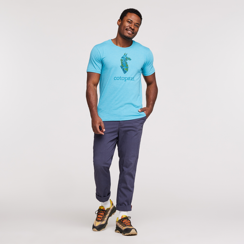 Altitude Llama Organic T-Shirt - Men's, Poolside, Model Jeremy