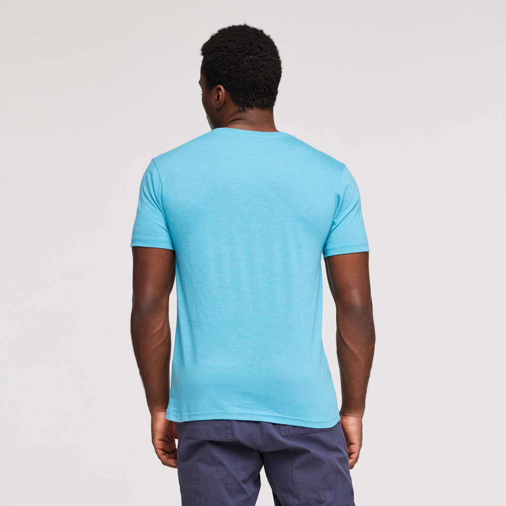 Altitude Llama Organic T-Shirt - Men's, Poolside, Model Jeremy