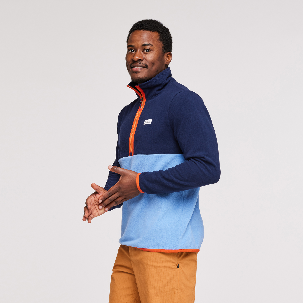 Amado Fleece - Men's, Maritime/Lupine, Model Jeremy