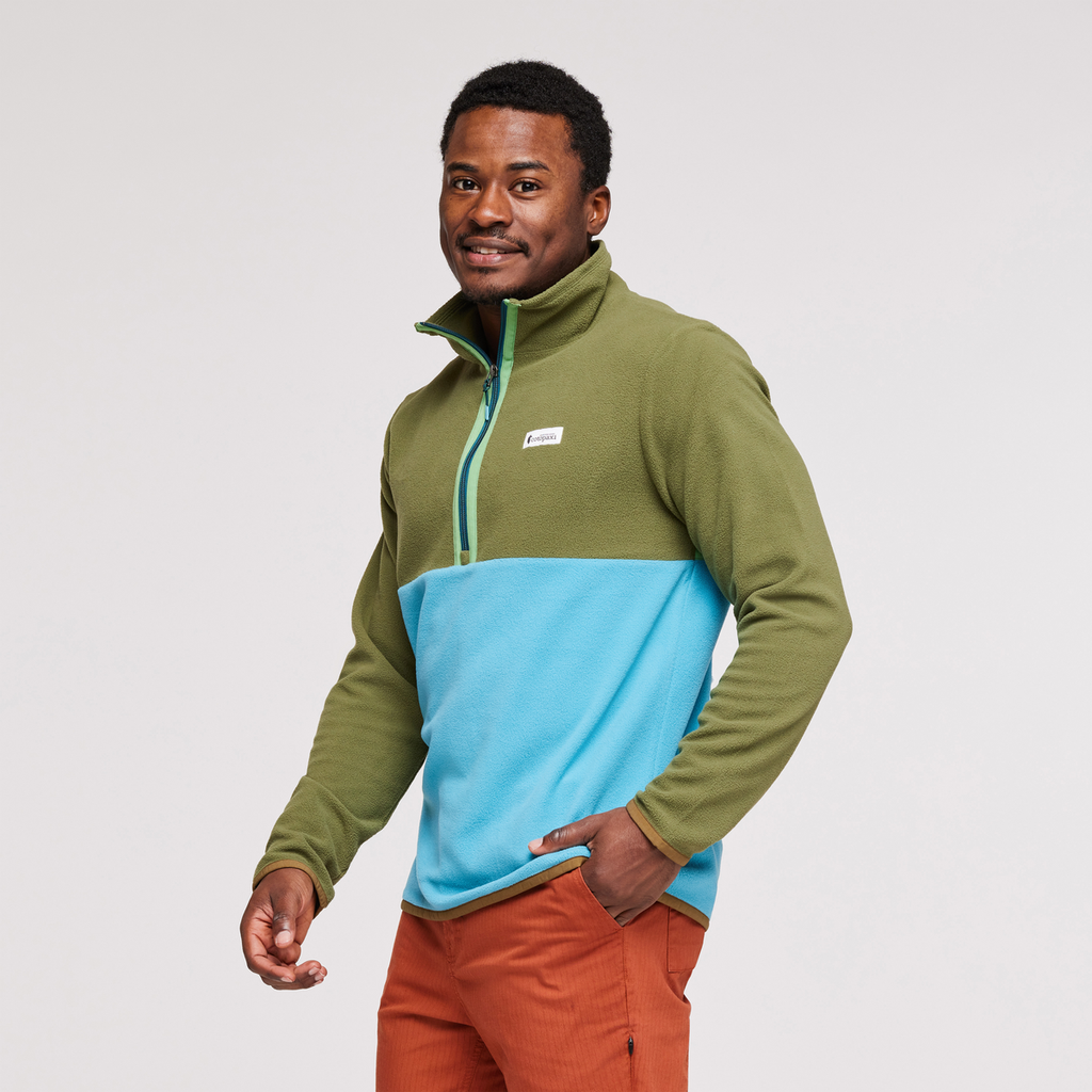 Amado Fleece - Men's, Pine/Poolside, Model Jeremy