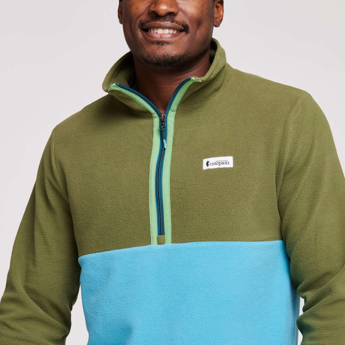 Amado Fleece - Men's, Pine/Poolside, Model Jeremy