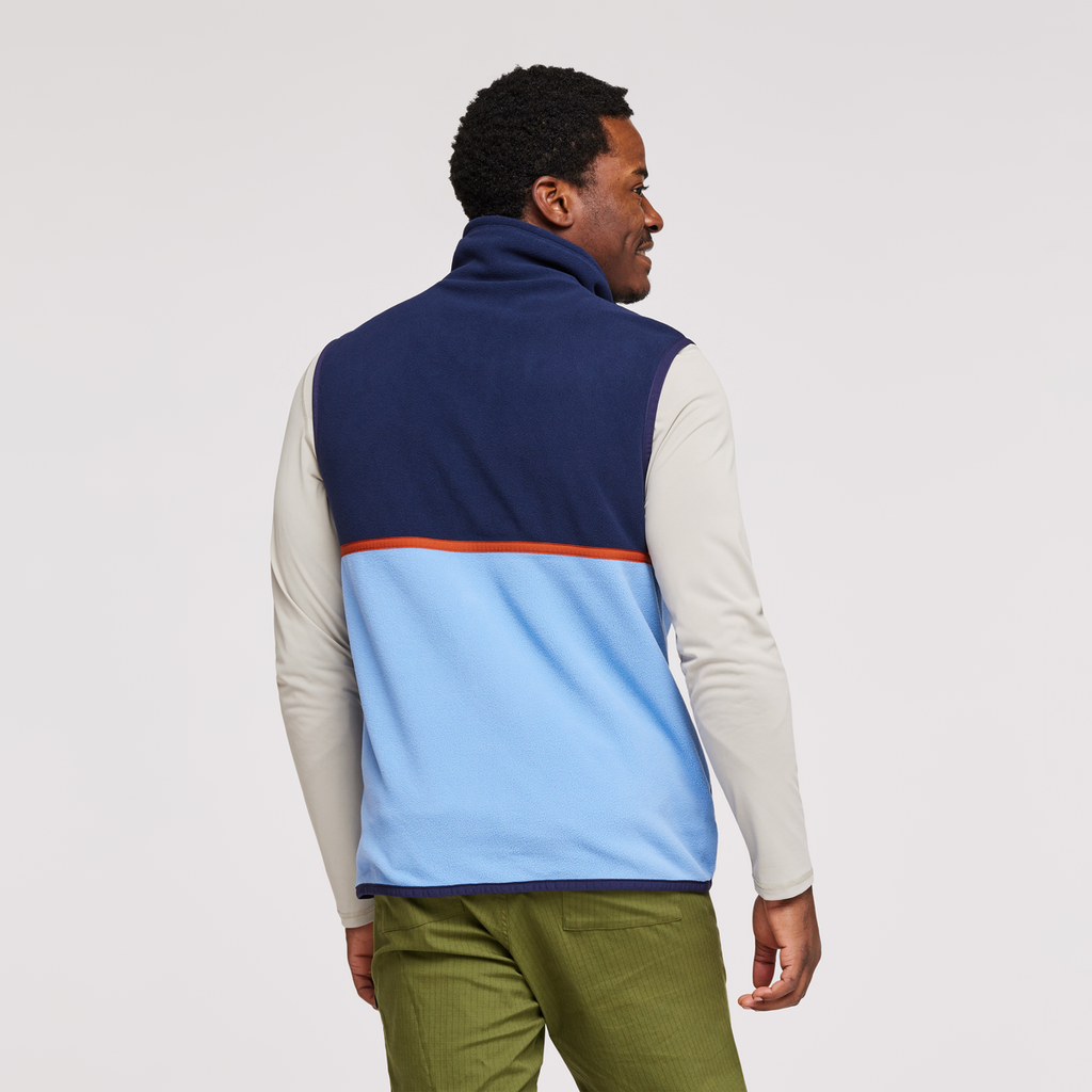 Amado Fleece Vest - Men's, Maritime/Lupine, Model Jeremy