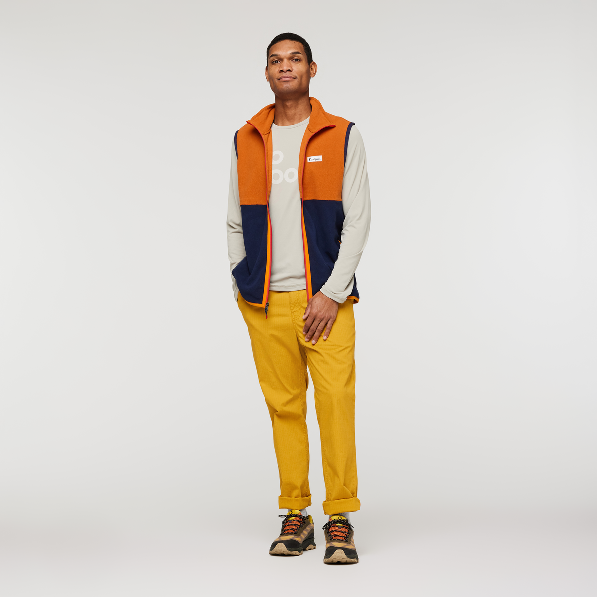 Amado Fleece Vest - Men's, Mezcal/Maritime, Model Jason