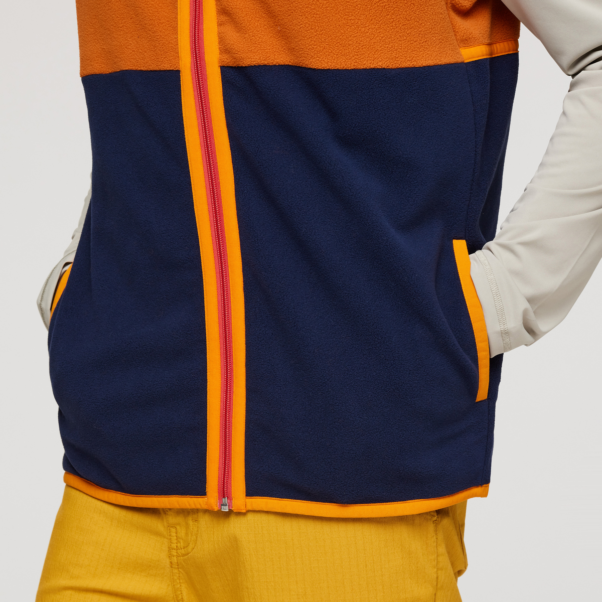 Amado Fleece Vest - Men's, Mezcal/Maritime, Model Jason