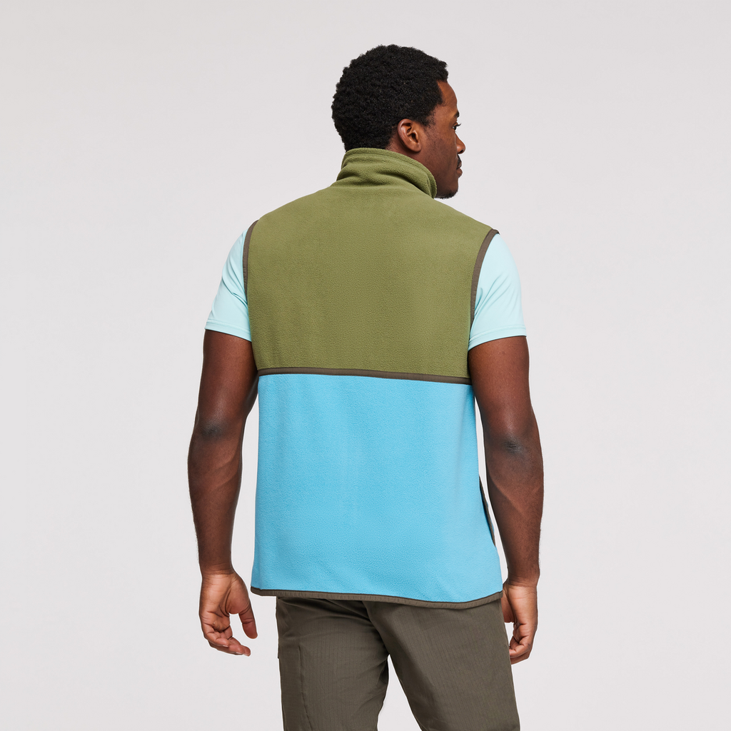 Amado Fleece Vest - Men's, Pine/Poolside, Model Jeremy