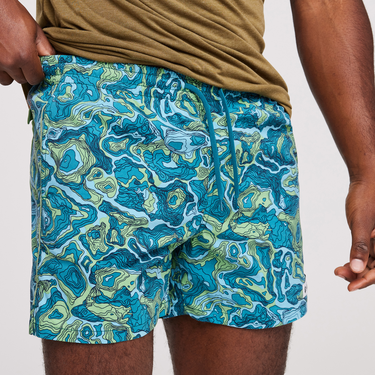 Brinco Short - Print - Men's, Gulf/Kelp, Model Jeremy