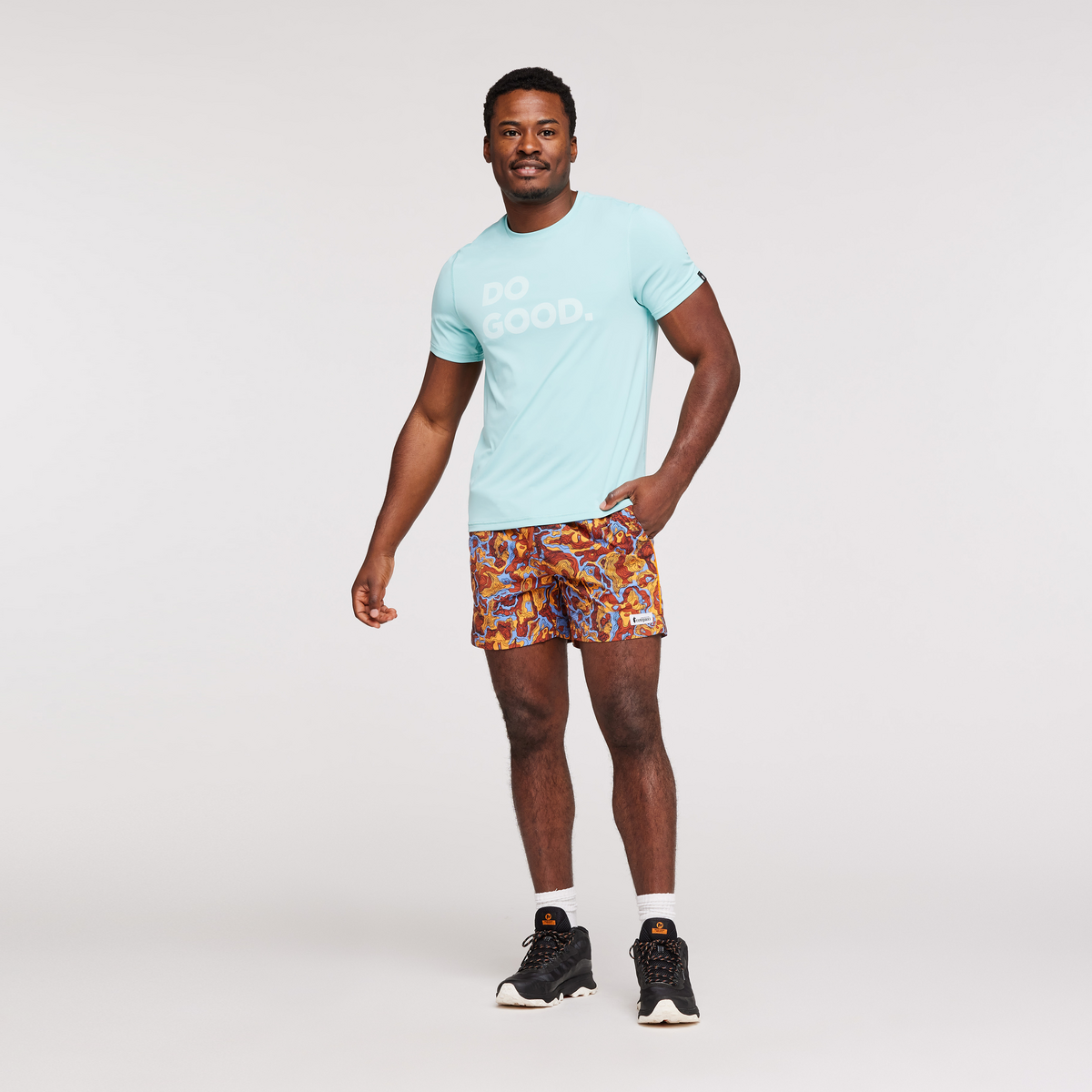 Brinco Short - Print - Men's, Spice/Flame, Model Jeremy