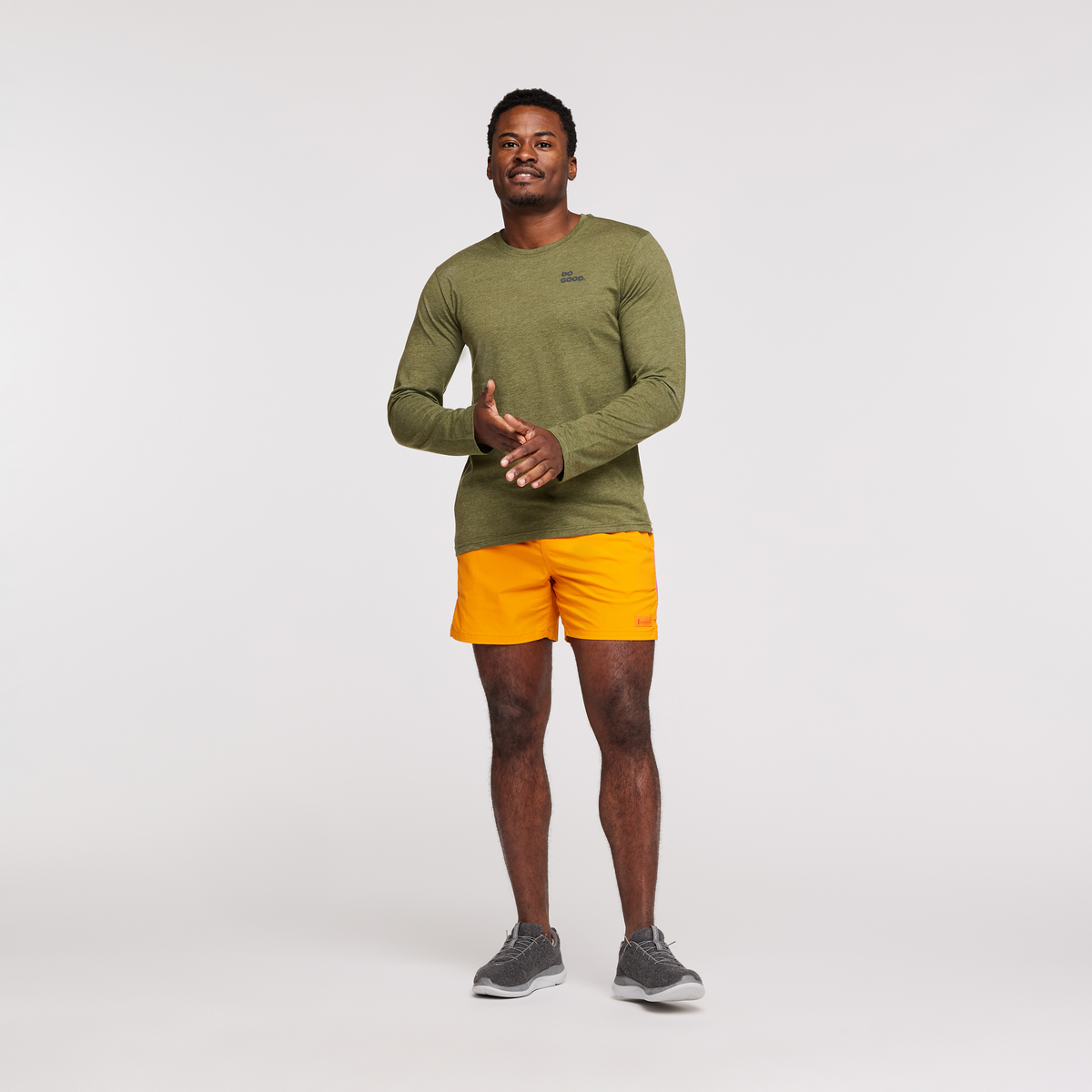 Cactus Life Long-Sleeve Organic T-Shirt - Men's, Pine, Model Jeremy