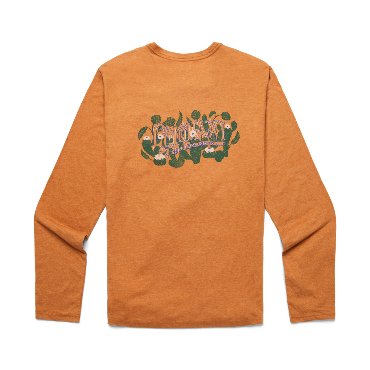 Cactus Life Long-Sleeve Organic T-Shirt - Men's, Saddle