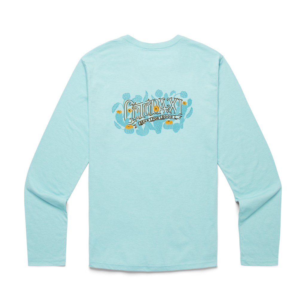 Cactus Life Long-Sleeve Organic T-Shirt - Men's, Sea Glass