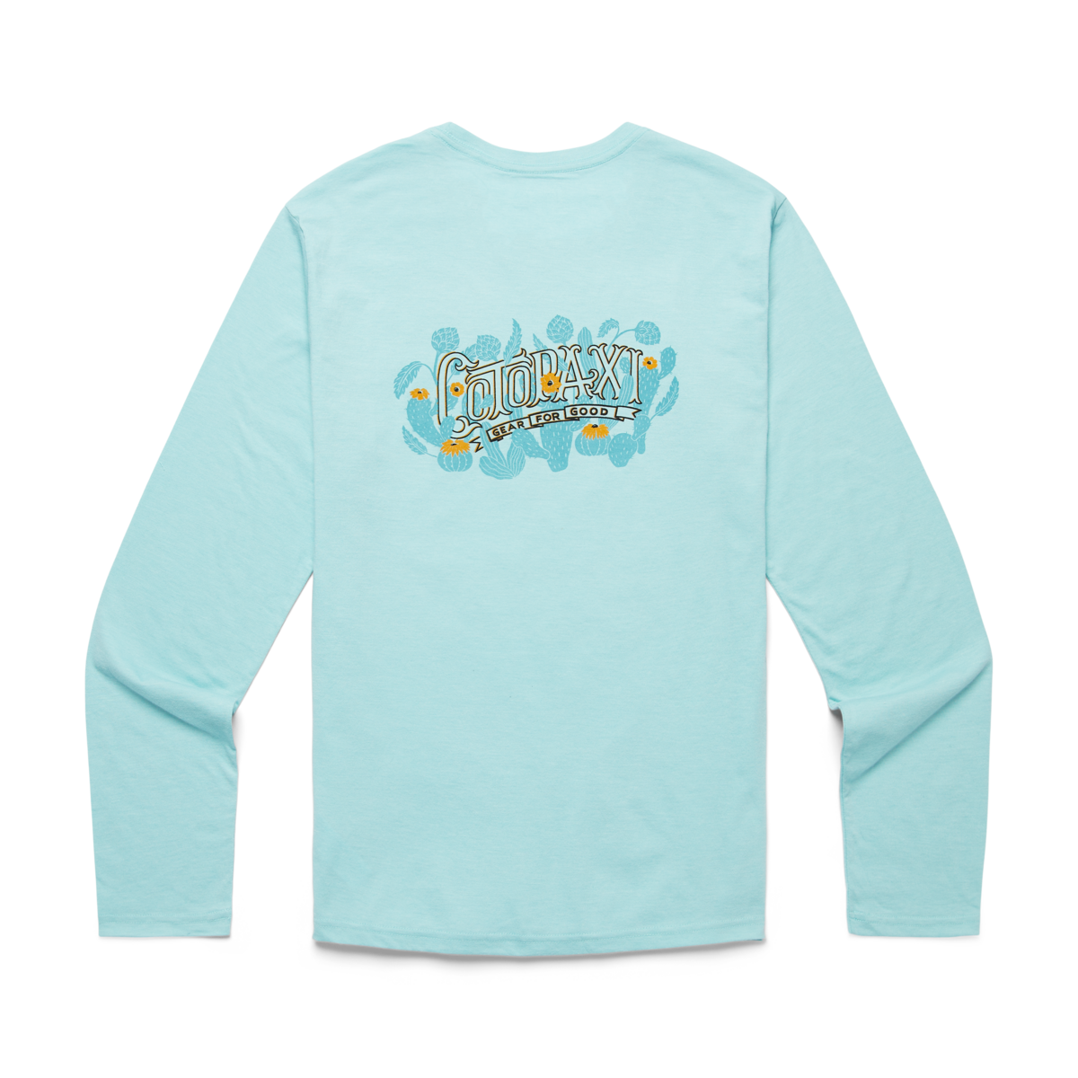 Cactus Life Long-Sleeve Organic T-Shirt - Men's, Sea Glass