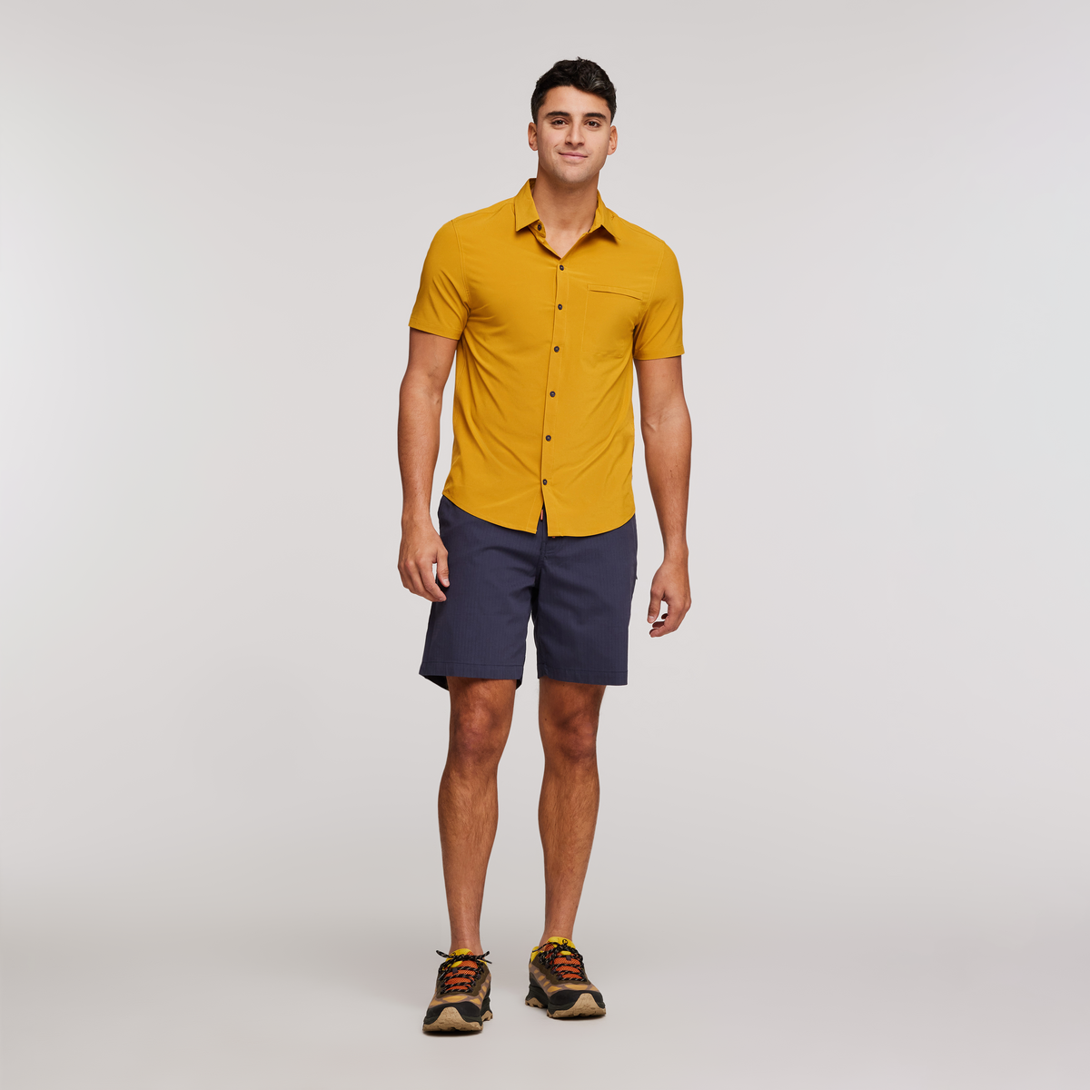 Cambio Button Up Shirt - Men's, Amber, Model Munther