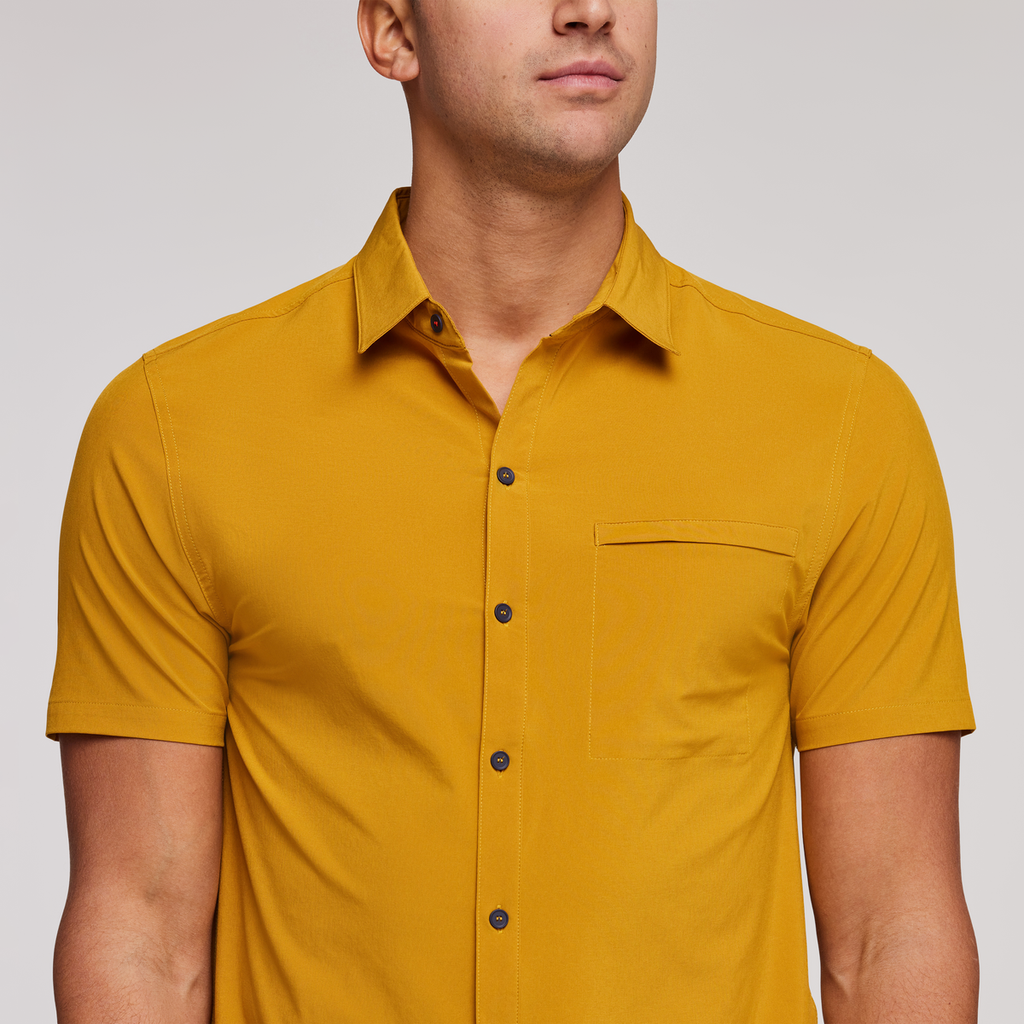 Cambio Button Up Shirt - Men's, Amber, Model Munther