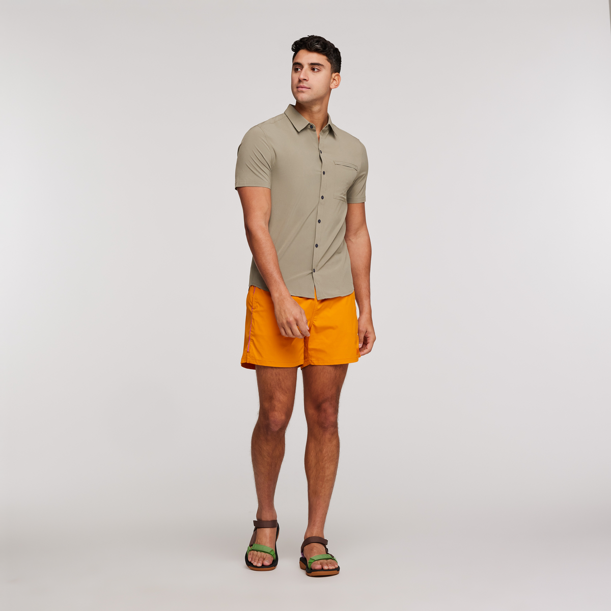 Cambio Button Up Shirt - Men's, Stone, Model Munther