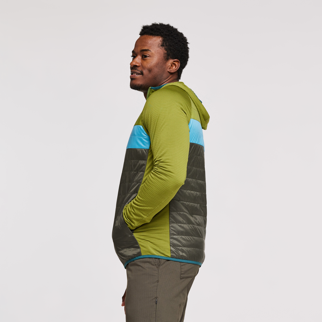 Capa Hybrid Insulated Hooded Jacket - Men's, Cedar/Iron, Model Jeremy
