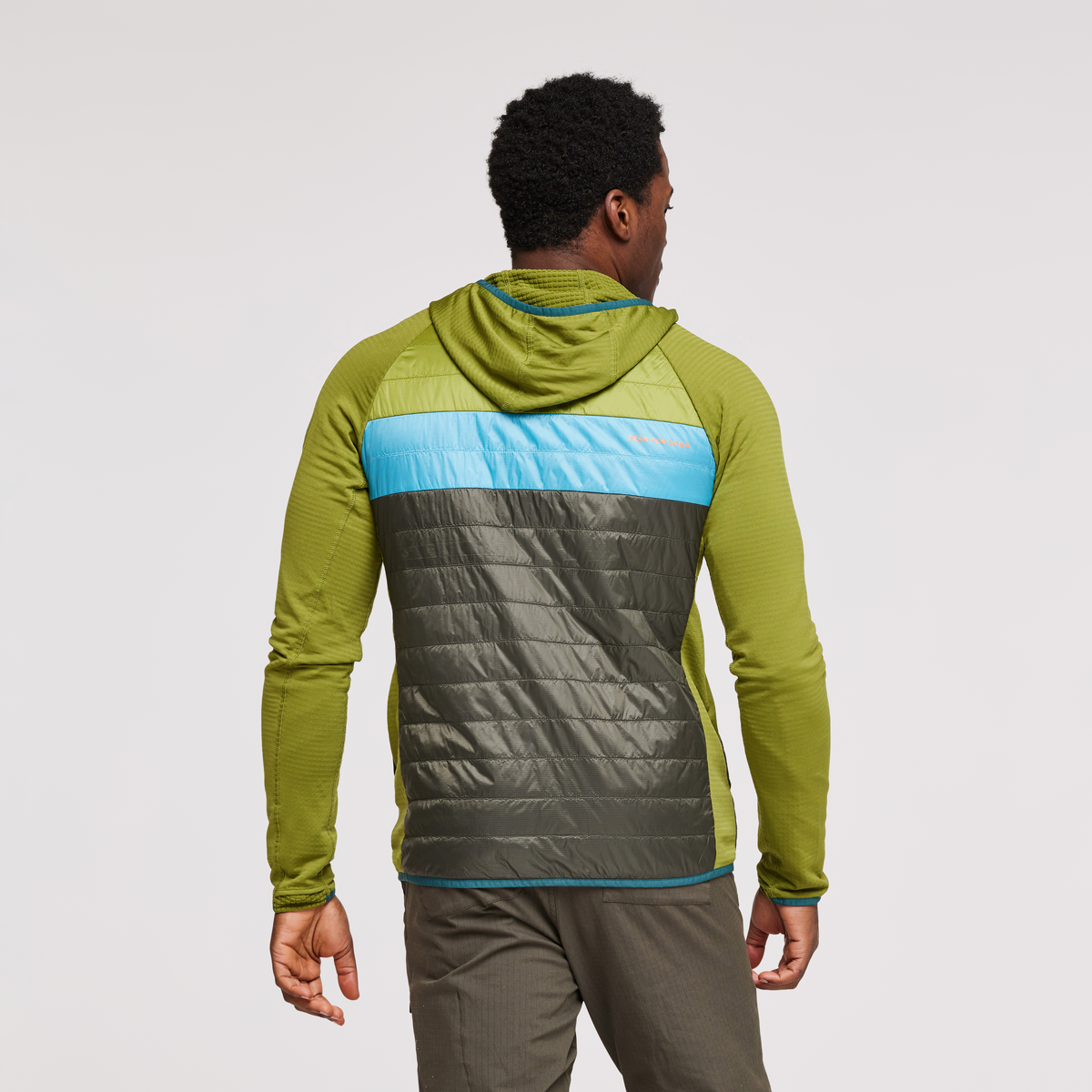 Capa Hybrid Insulated Hooded Jacket - Men's, Cedar/Iron, Model Jeremy