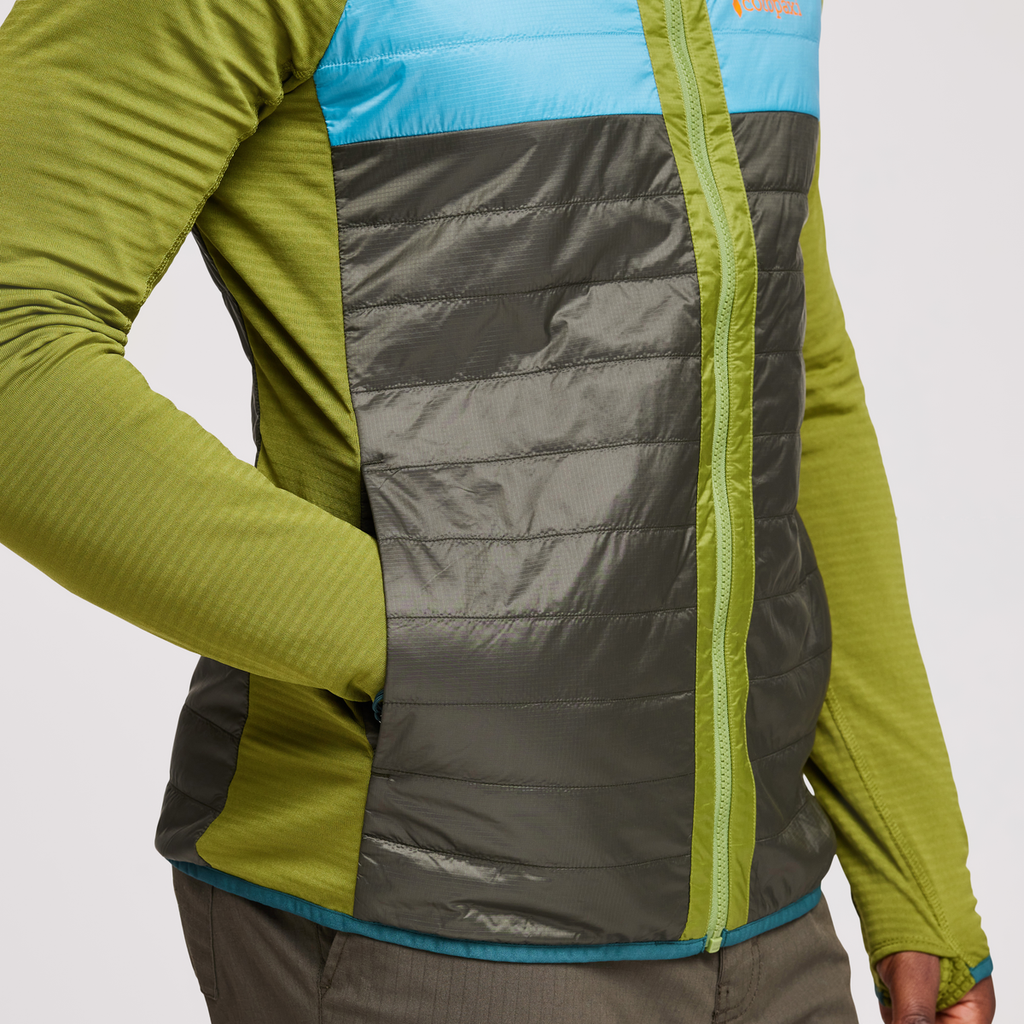 Capa Hybrid Insulated Hooded Jacket - Men's, Cedar/Iron, Model Jeremy