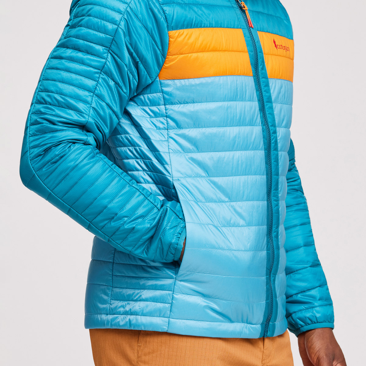 Capa Insulated Hooded Jacket - Men's, Gulf/Poolside, Model Jeremy