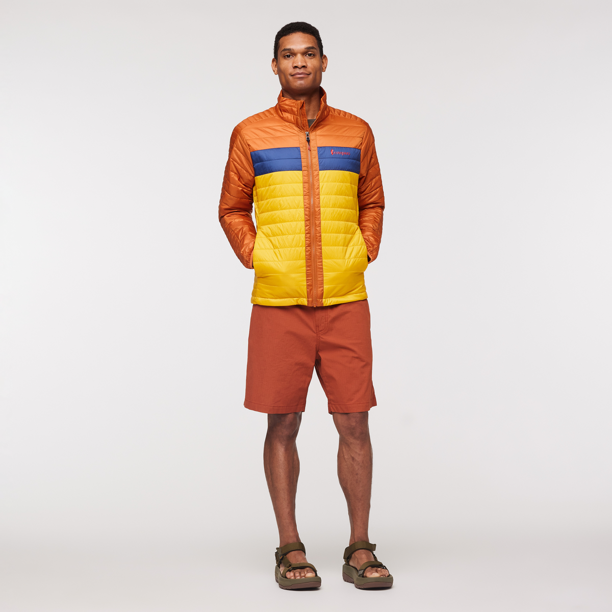 Capa Insulated Jacket - Men's, Mezcal/Sunset, Model Jason