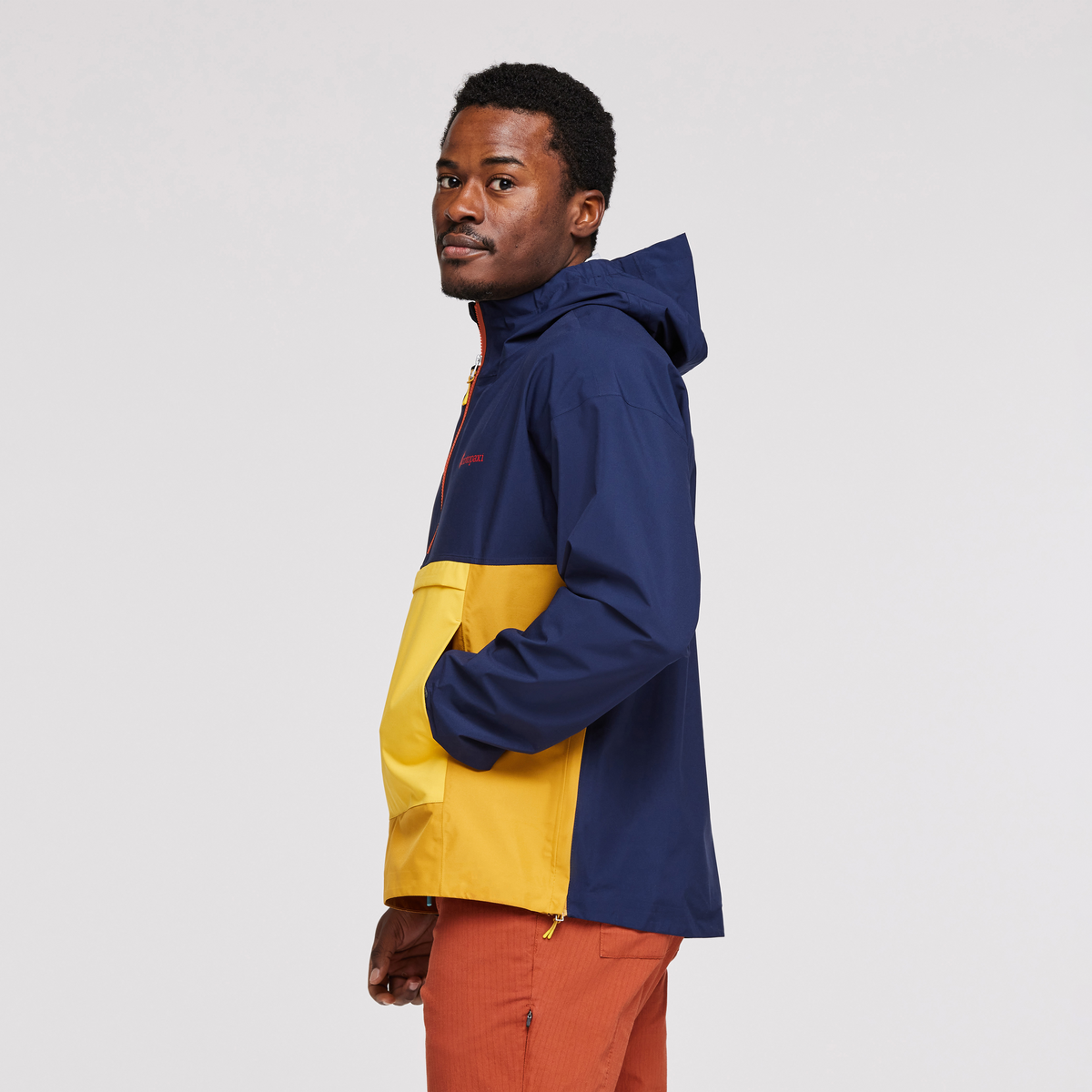 Cielo Rain Anorak - Men's, Maritime/Amber, Model Jeremy