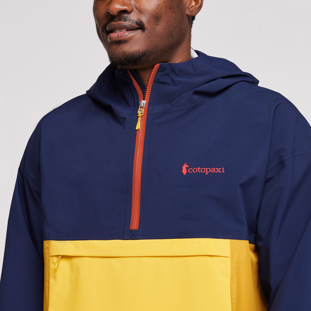 Cielo Rain Anorak - Men's, Maritime/Amber, Model Jeremy