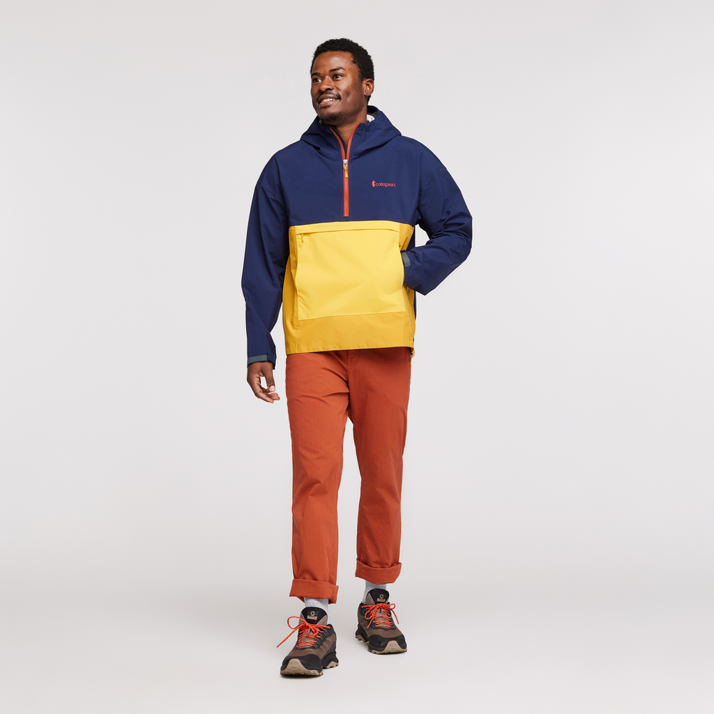 Cielo Rain Anorak - Men's, Maritime/Amber, Model Jeremy