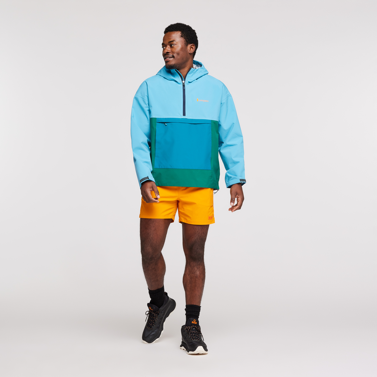 Cielo Rain Anorak - Men's, Poolside, Model Jeremy