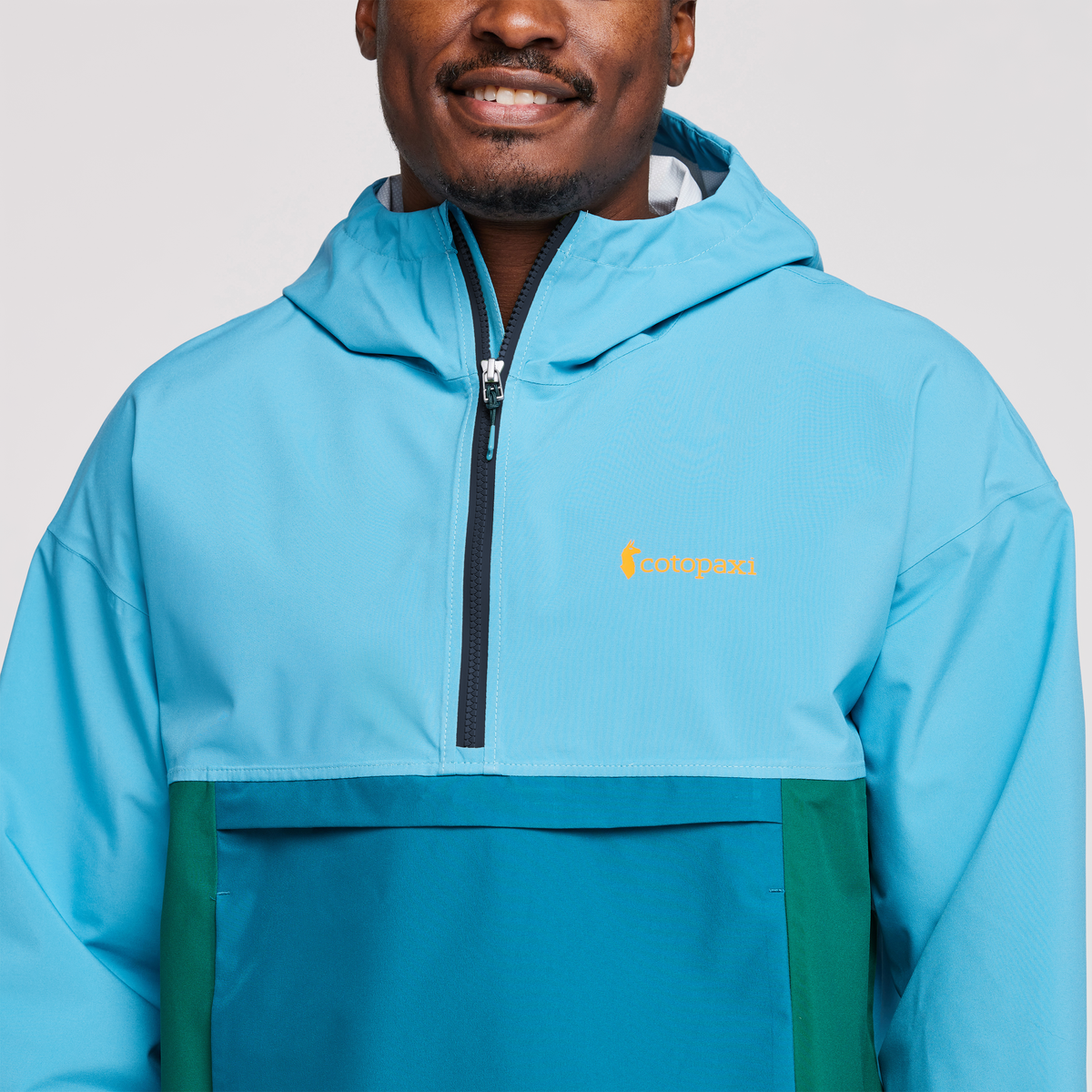 Cielo Rain Anorak - Men's, Poolside, Model Jeremy