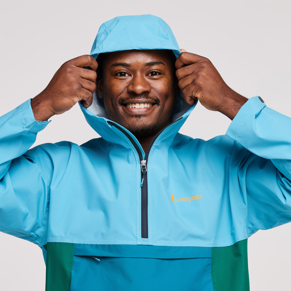 Cielo Rain Anorak - Men's, Poolside, Model Jeremy