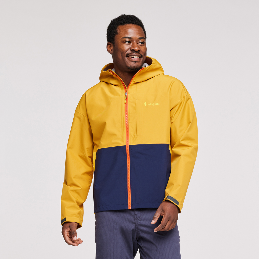 Cielo Rain Jacket - Men's, Amber, Model Jeremy