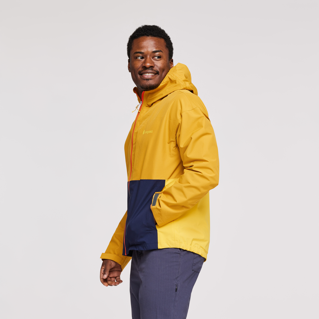 Cielo Rain Jacket - Men's, Amber, Model Jeremy