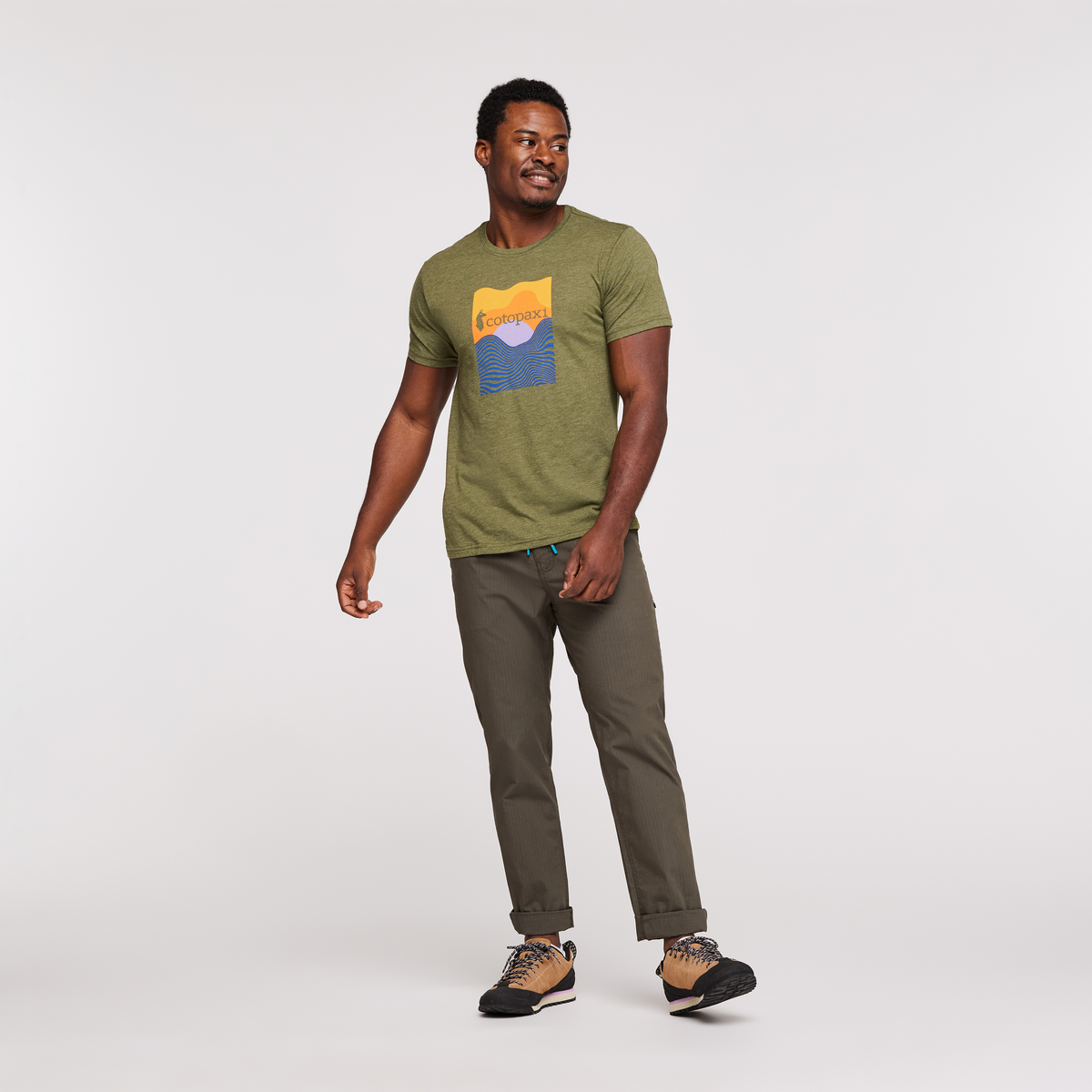 Cotopaxi Vibe Organic T-Shirt - Men's, Pine, Model Jeremy