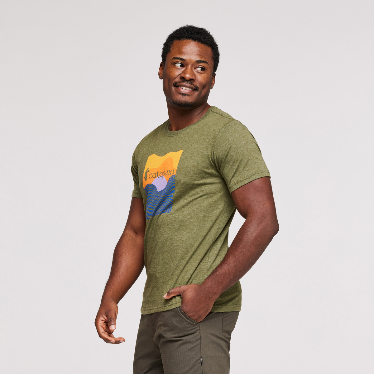 Cotopaxi Vibe Organic T-Shirt - Men's, Pine, Model Jeremy