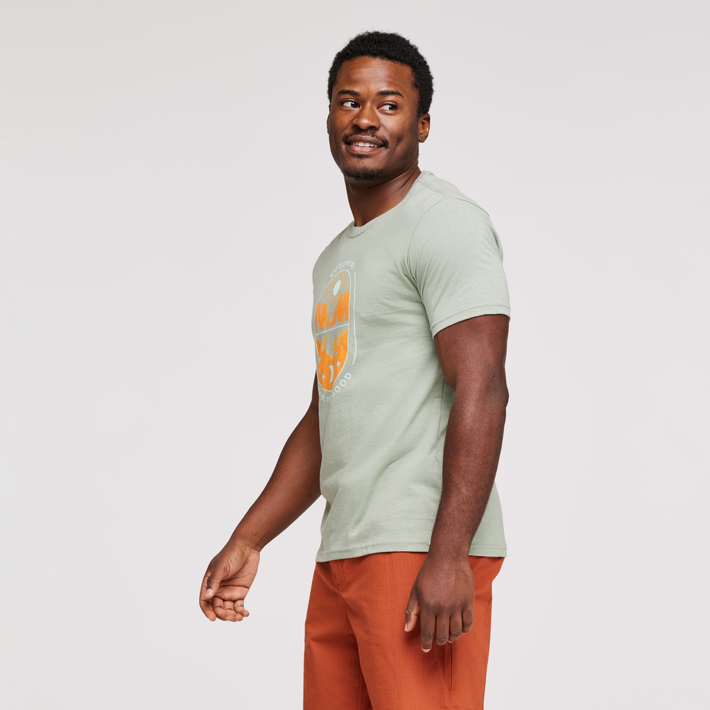 Day and Night Organic T-Shirt - Men's, Silver Leaf, Model Jeremy