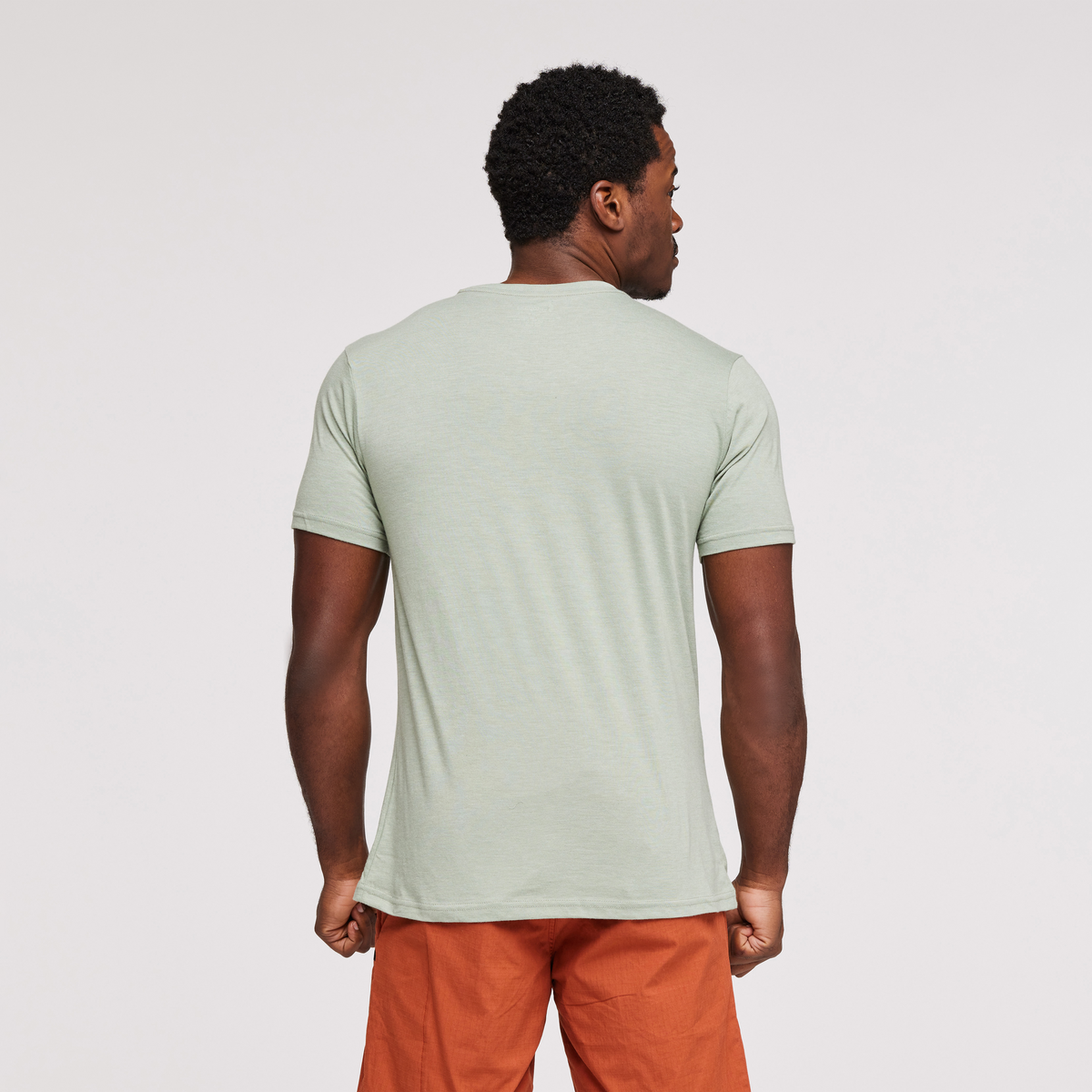 Day and Night Organic T-Shirt - Men's, Silver Leaf, Model Jeremy