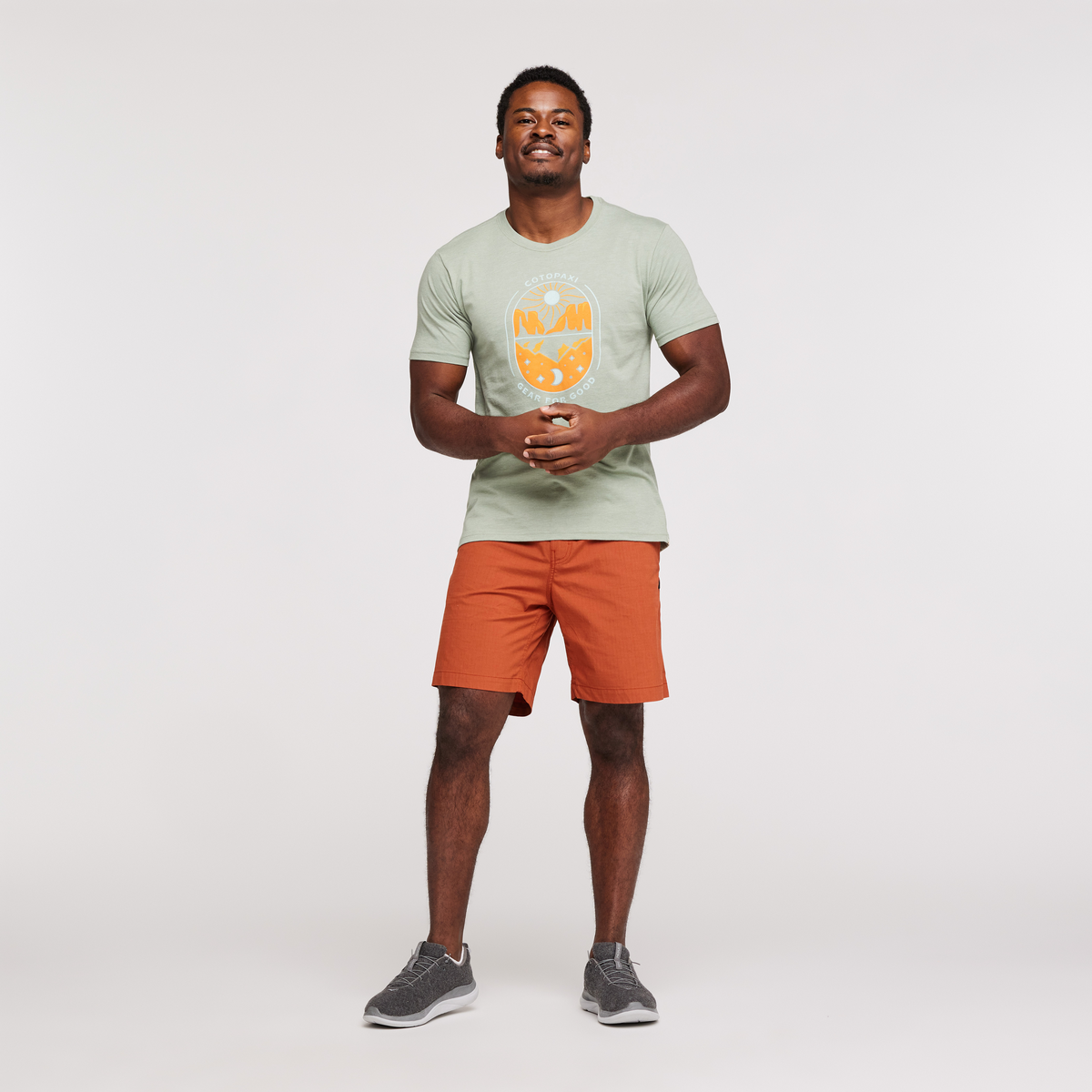 Day and Night Organic T-Shirt - Men's, Silver Leaf, Model Jeremy