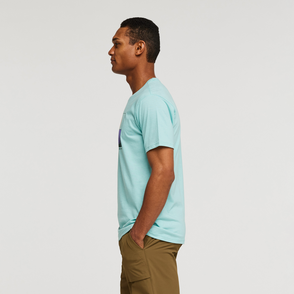 Desert View Organic T-Shirt - Men's, Sea Glass, Model James