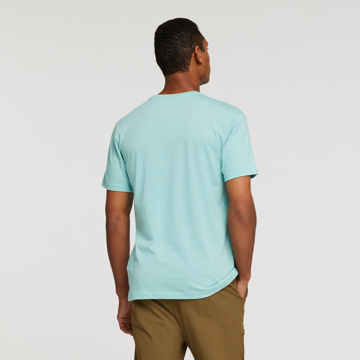 Desert View Organic T-Shirt - Men's, Sea Glass, Model James