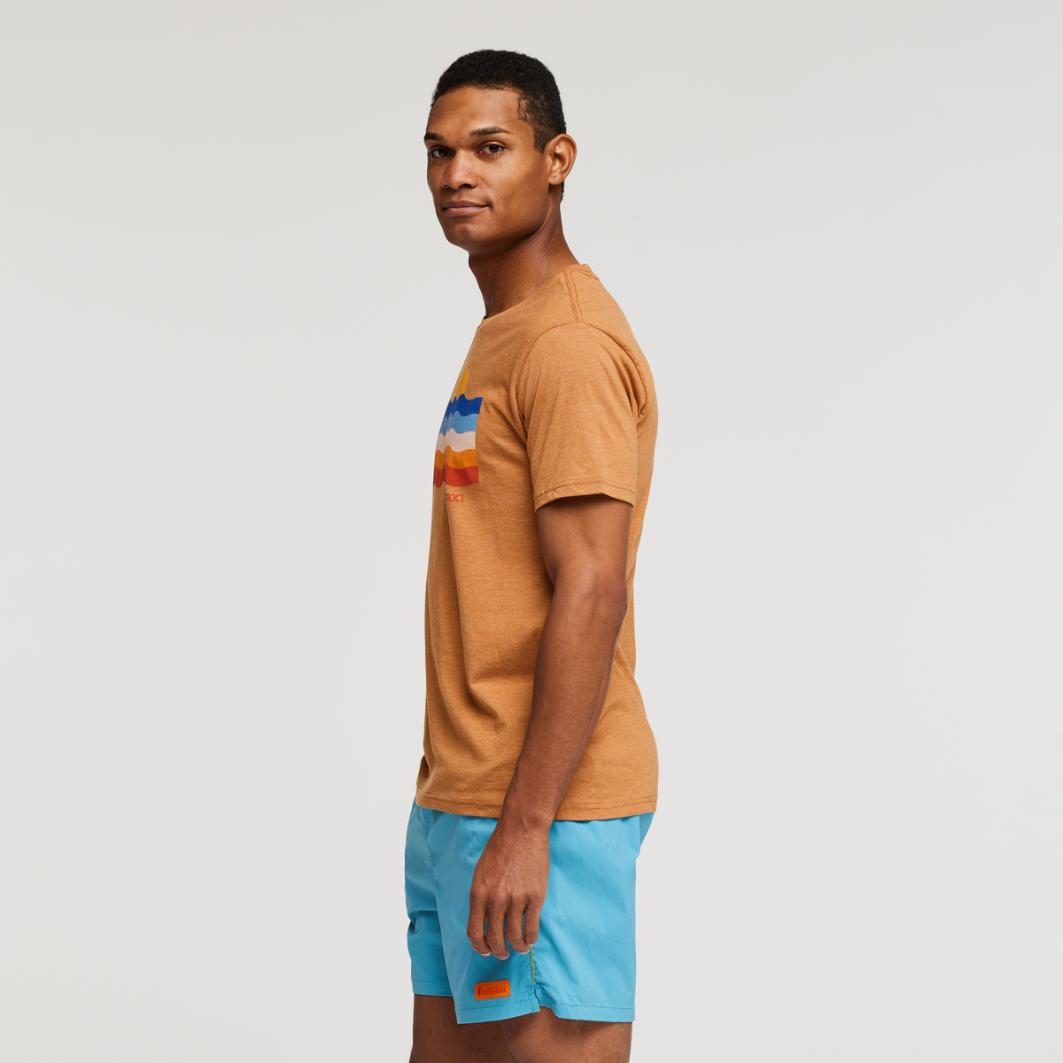 Disco Wave Organic T-Shirt - Men's, Saddle, Model James