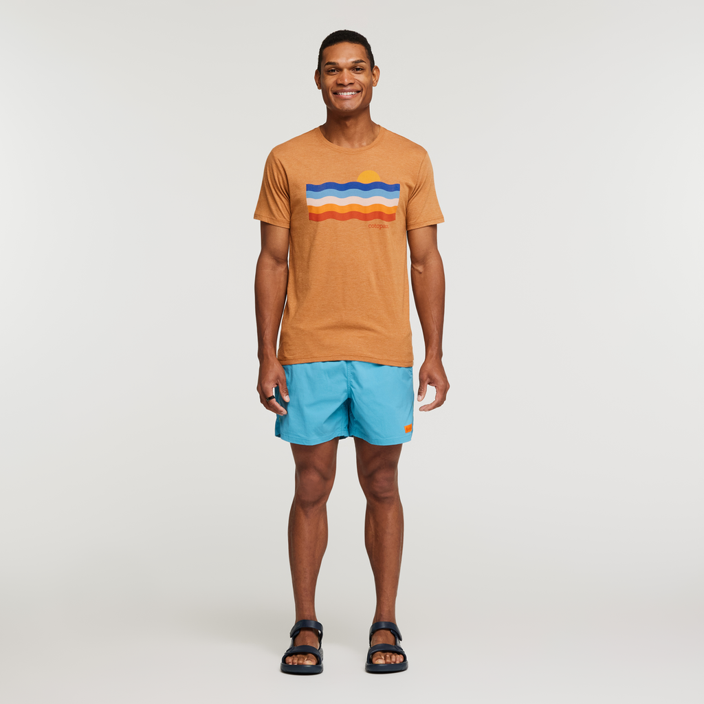 Disco Wave Organic T-Shirt - Men's, Saddle, Model James