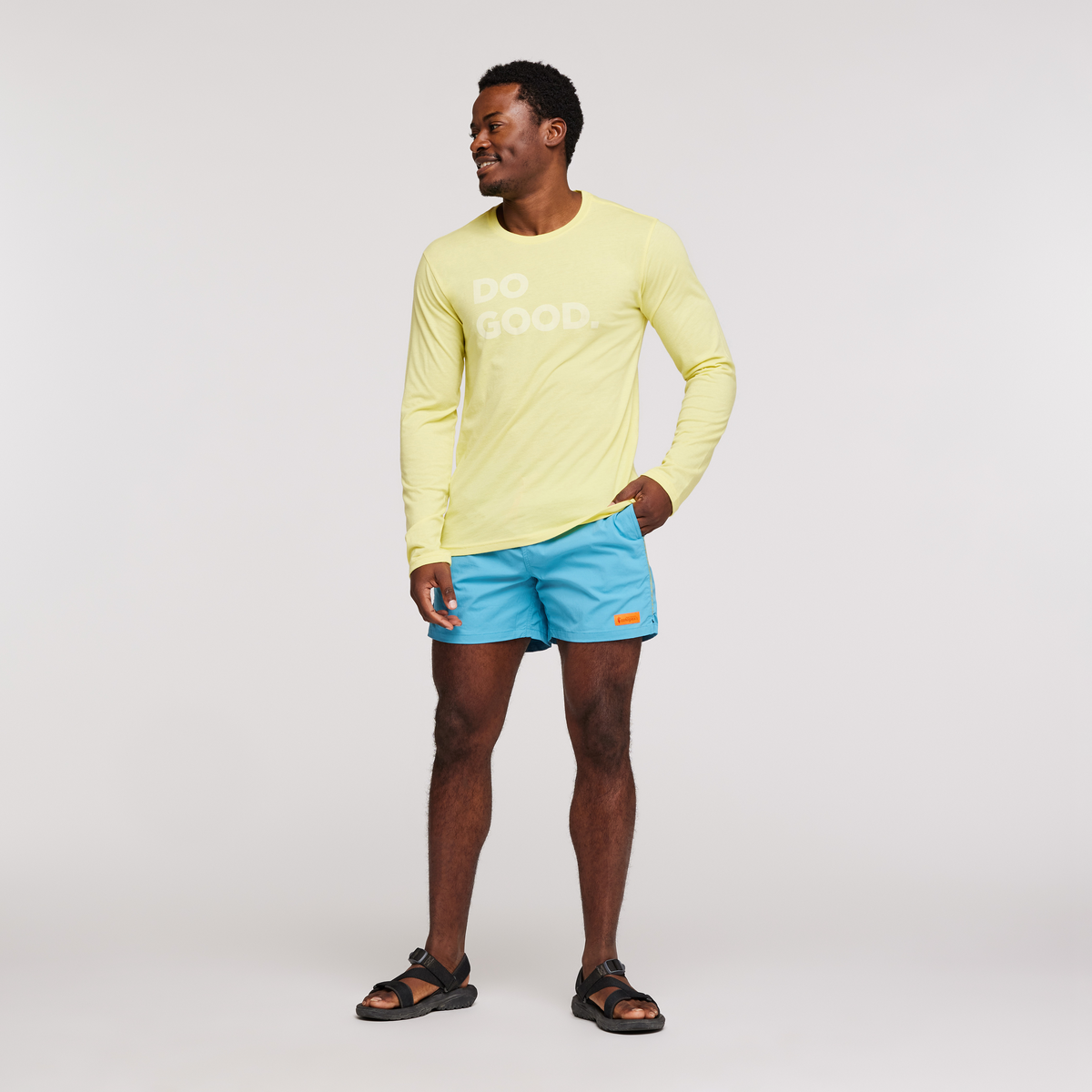 Do Good Long-Sleeve T-Shirt - Men's, Lemonade, Model Jeremy