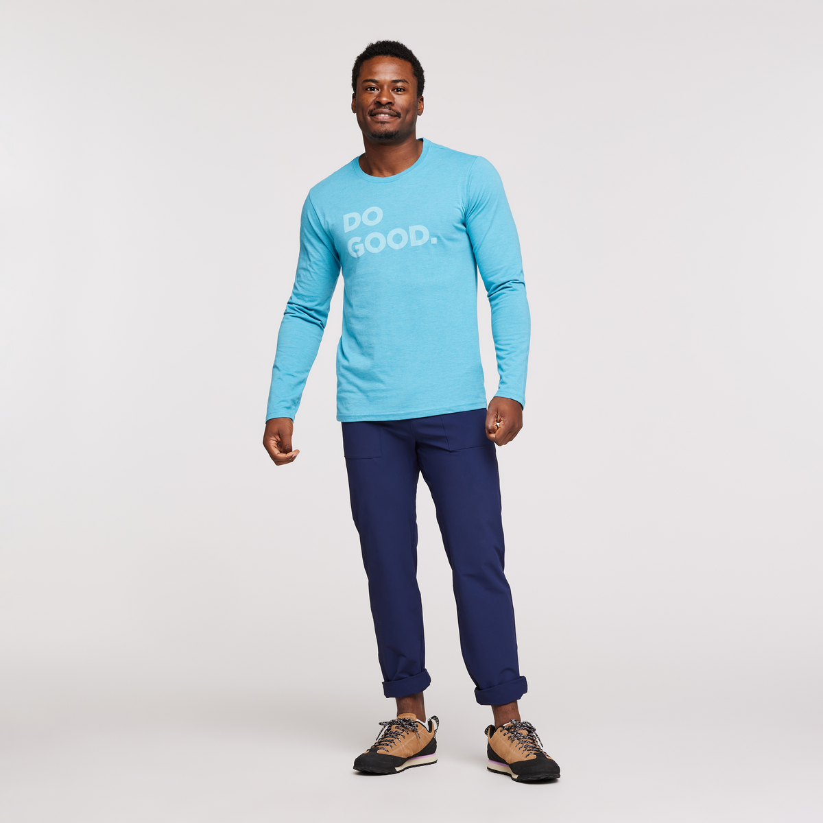 Do Good Long-Sleeve T-Shirt - Men's, Poolside, Model Jeremy