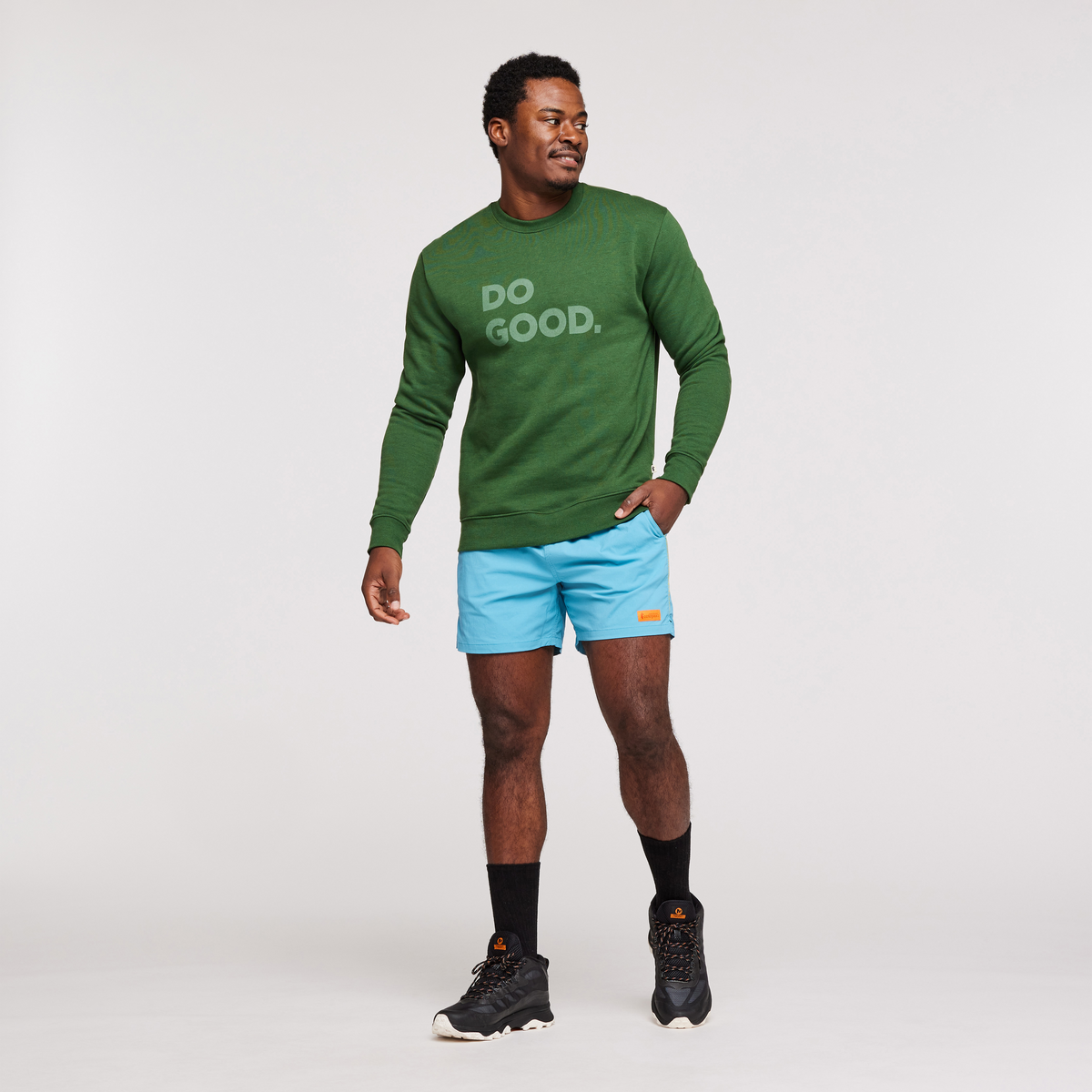 Do Good Crew Sweatshirt - Men's, Forest, Model Jeremy