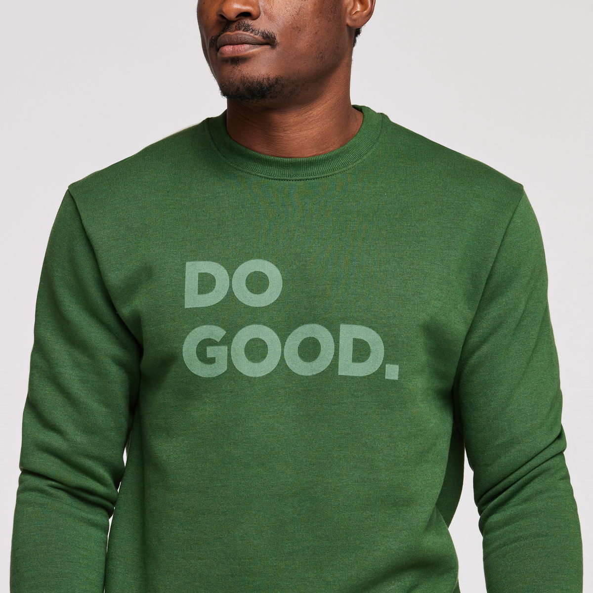 Do Good Crew Sweatshirt - Men's, Forest, Model Jeremy