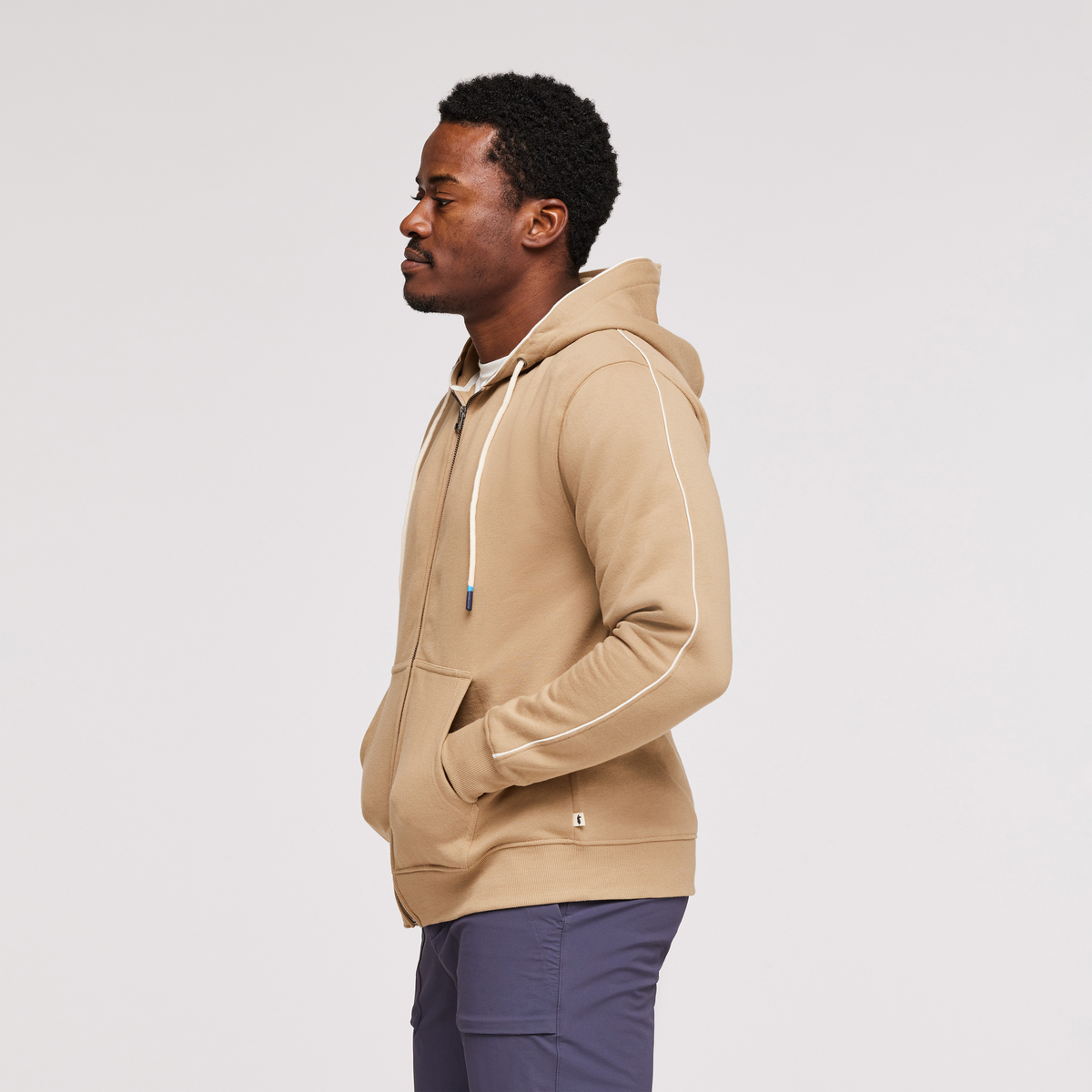 Do Good Organic Full-Zip Hoodie - Men's, Desert, Model Jeremy